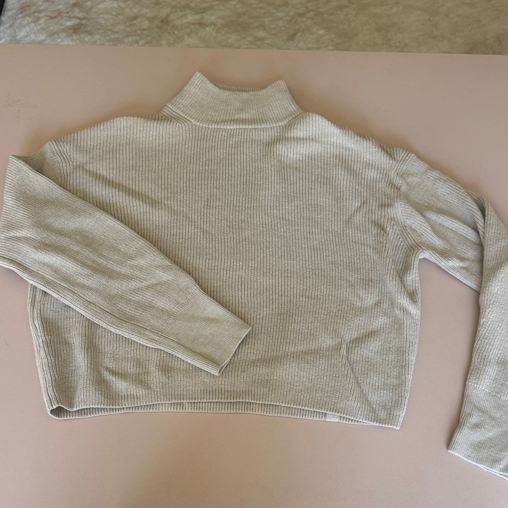 Lululemon Mock Neck Sweater - Cream, Beige, Tan - 4